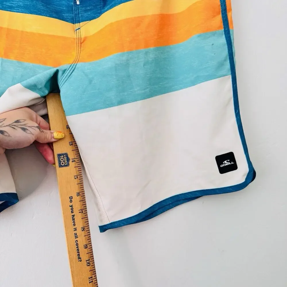 O’neill Blue And Orange Board Shorts Men’s Size 34